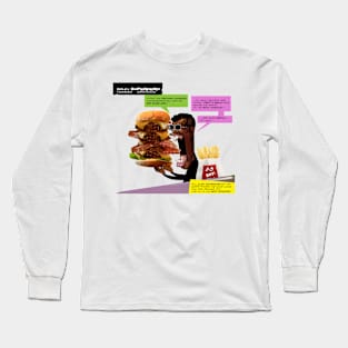 Clint Eatswould Birth of a Superhero Cheeseburger Man Long Sleeve T-Shirt